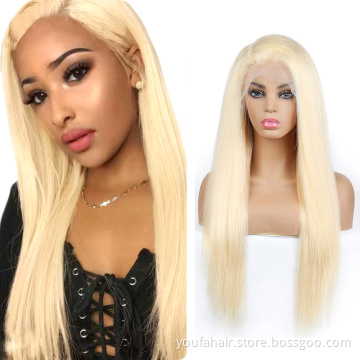 Private Label 613 Long Wigs Wholesale HD Full Lace Wigs Blonde Human Hair 360 Cuticle Aligned Lace Front Wig Remy Straight Hair